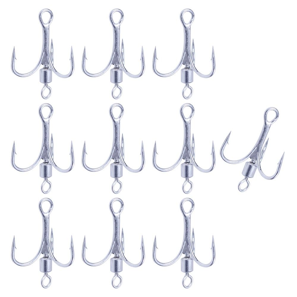5Pcs Fishing Treble Hook High Carbon Steel Vibration Sequin Hook
