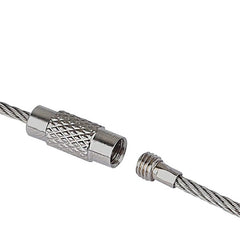 5pcs Stainless Steel Wire Keychain Cable Key Holder Keyring