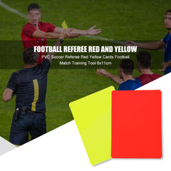 PVC Soccer Referee Red Yellow Cards Football Match Training Referee Tool