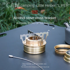 Outdoor Alcohol Stove Cross Bracket Stainless Steel Camping Accessories