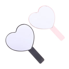 Heart Shape Makeup Mirror with Handle for Outdoor Eyelash Extension