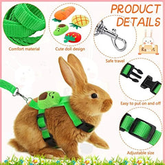Adjustable Bunny Rabbit Harness And Leash Set For Small Pets - Fruit Pattern