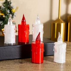 12pcs Sparkling Tears LED Crystal Candle for Romantic Atmosphere