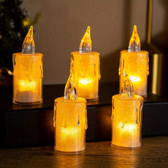 12pcs Sparkling Tears LED Crystal Candle for Romantic Atmosphere