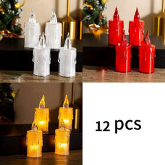 12pcs Sparkling Tears LED Crystal Candle for Romantic Atmosphere