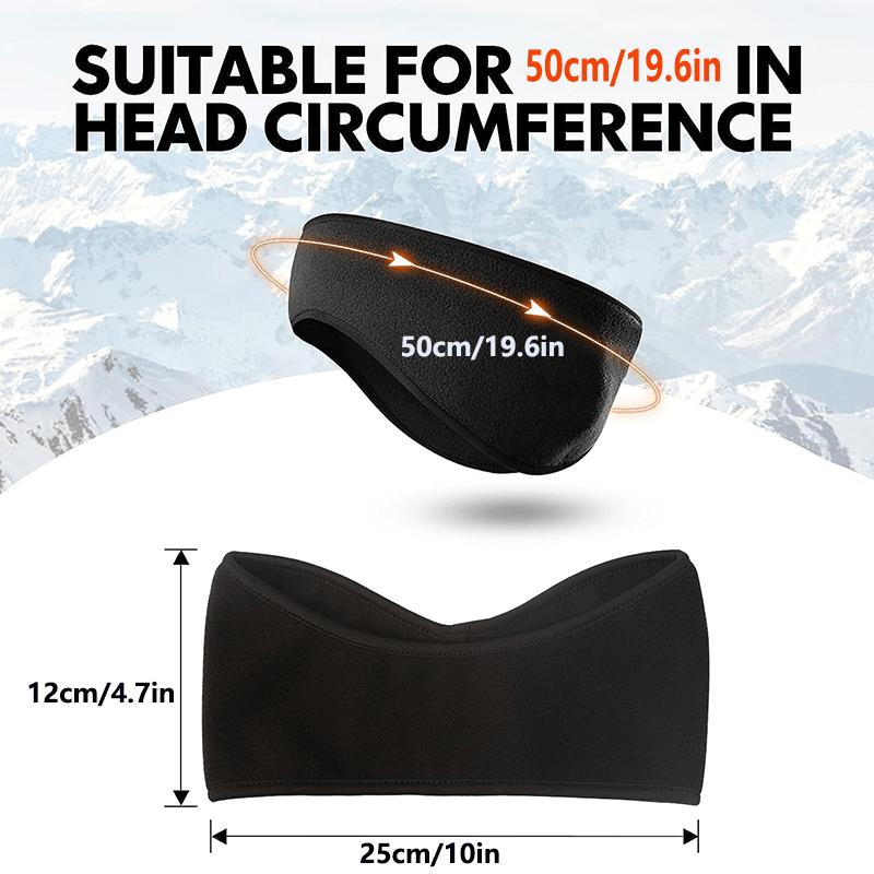3PCS Winter Fleece Earmuffs for Men Women & Kids - Skiing Running Cycling