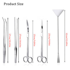 Aquarium Scissor Tweezers Tool Set Stainless Steel Aquatic Plants Maintenance