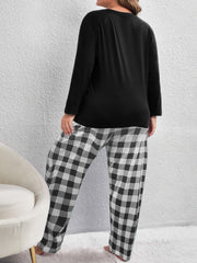 Giraffe & Gingham Print Lounge Set