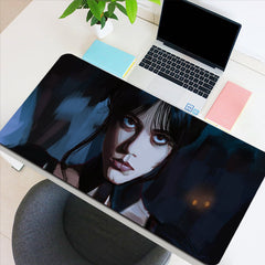 Goth Girl Desk Mat Large Gaming Mouse Pad E Sports Office Keyboard Pad