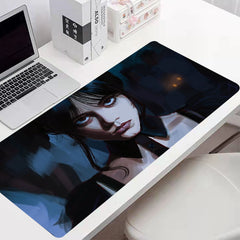 Goth Girl Desk Mat Large Gaming Mouse Pad E Sports Office Keyboard Pad