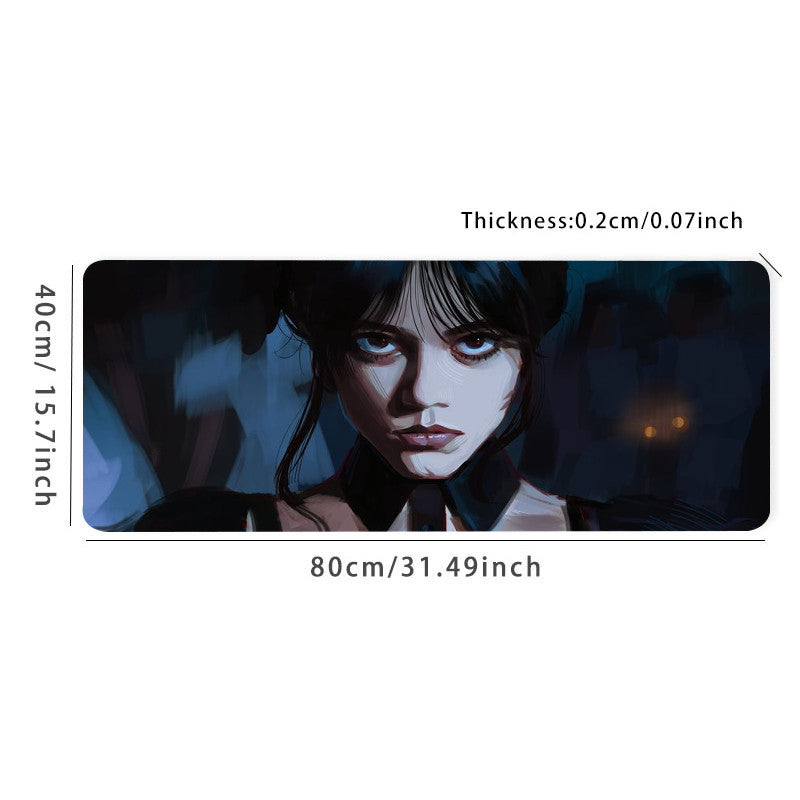 Goth Girl Desk Mat Large Gaming Mouse Pad E Sports Office Keyboard Pad