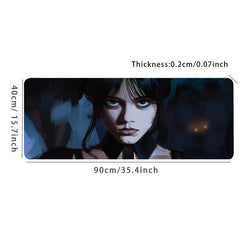 Goth Girl Desk Mat Large Gaming Mouse Pad E Sports Office Keyboard Pad