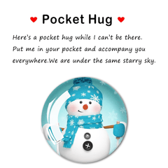 Resin Animal Pocket Hug Decoration with Encouraging Card