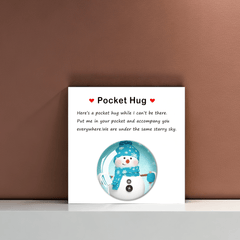 Resin Animal Pocket Hug Decoration with Encouraging Card