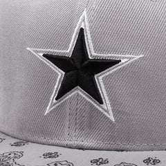 Adjustable Pentagram Floral Snapback Baseball Cap