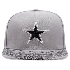 Adjustable Pentagram Floral Snapback Baseball Cap