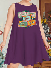 Christmas Nightdress Women's Round Neck Sleep Dress