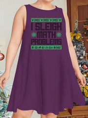 Christmas Nightdress Plus Snowflake Print