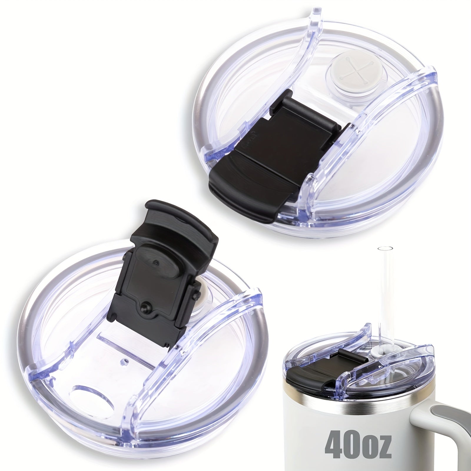 Leakproof Lid For 40oz Tumbler Cup Spill-Proof Replacement Cover