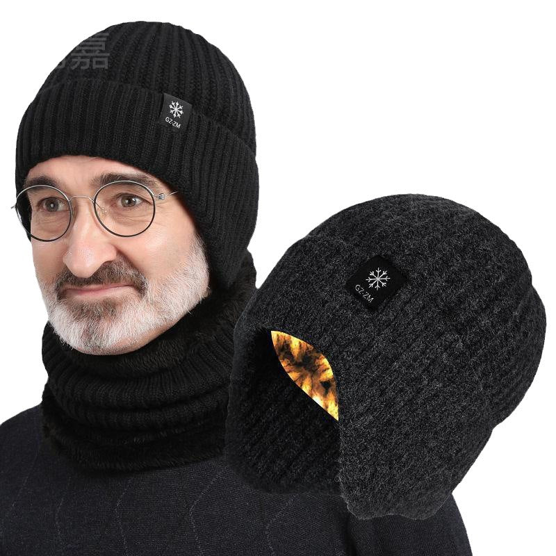 Men's Winter Warm Thick Knitted Woolen Hat For Middle-aged And Elderly