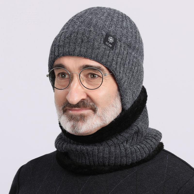 Men's Winter Warm Thick Knitted Woolen Hat For Middle-aged And Elderly
