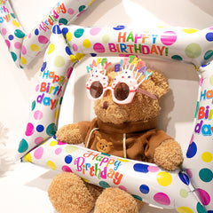 Happy Birthday Selfie Frame Aluminum Foil Balloons for Parties