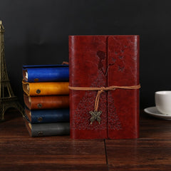 Retro Leather Travel Journal Loose Leaf Pen Notebook