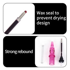 10pcs Ballpoint Tattoo Cartridge Needles, Practice Drawing Set, Motor Pen Grip