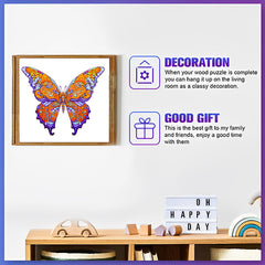 Colorful Butterfly Wooden Jigsaw Puzzles Adults Animals Shaped Wood