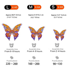Colorful Butterfly Wooden Jigsaw Puzzles Adults Animals Shaped Wood