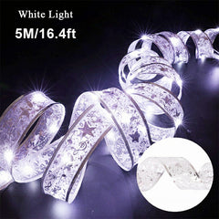 Christmas Star Ribbon Tree Light LED Copper Wire Fairy Tale String