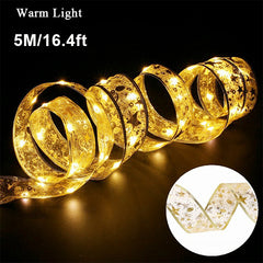 Christmas Star Ribbon Tree Light LED Copper Wire Fairy Tale String