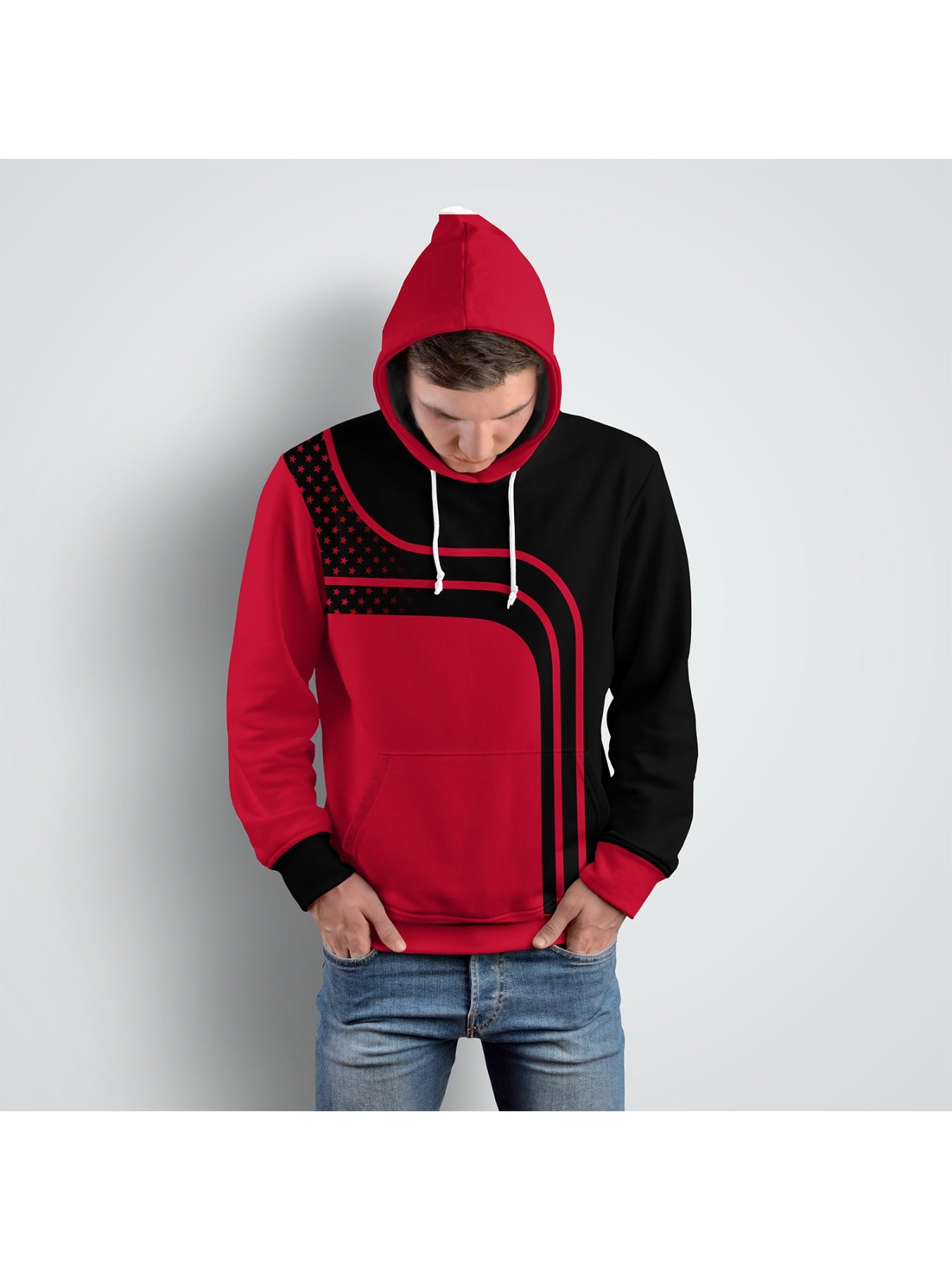 Graphic Hoodie Men's Casual Loose Pullover