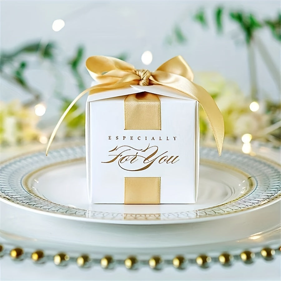 10pcs Wedding Favors Gift Boxes Souvenirs With Ribbons Baby Shower Birthday Part