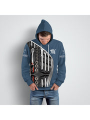 Gamepad Print Hoodie for Men Graphic Pullover with Pocket