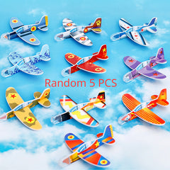 10pcs Cartoon Mini Foam Plane DIY Jigsaw Puzzle Toy for Kids