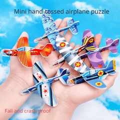 10pcs Cartoon Mini Foam Plane DIY Jigsaw Puzzle Toy for Kids