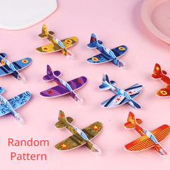 10pcs Cartoon Mini Foam Plane DIY Jigsaw Puzzle Toy for Kids