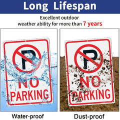 No Parking Sign With Symbol UV Protected Weather Resistant Durable
