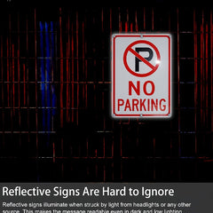 No Parking Sign With Symbol UV Protected Weather Resistant Durable