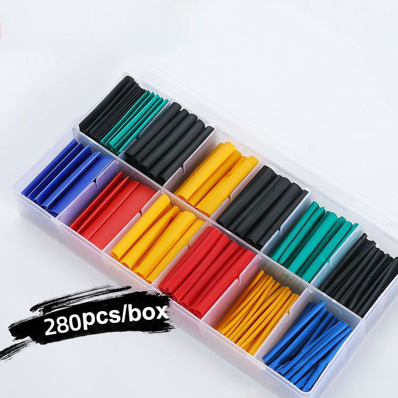 280pcs Polyolefin Heat Shrink Tubing Cable Tube Sleeving Kit