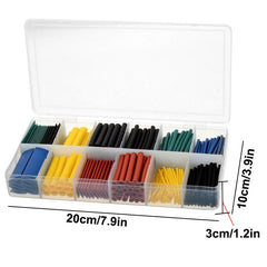 280pcs Polyolefin Heat Shrink Tubing Cable Tube Sleeving Kit