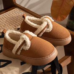 Plush Slip-on Thermal Flats Winter Walking Shoes