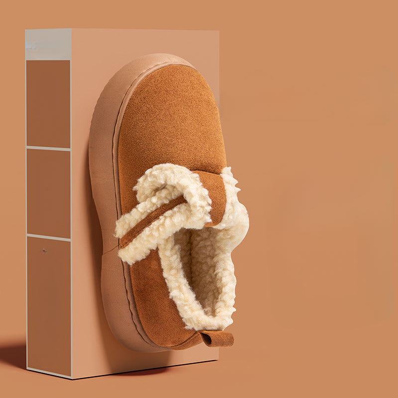 Plush Slip-on Thermal Flats Winter Walking Shoes