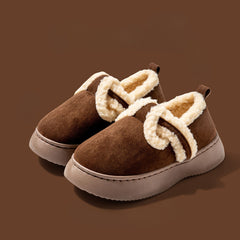 Plush Slip-on Thermal Flats Winter Walking Shoes
