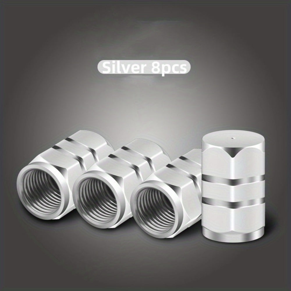 8pcs Aluminum Alloy Tire Valve Caps for Cars Motorcycles Trucks