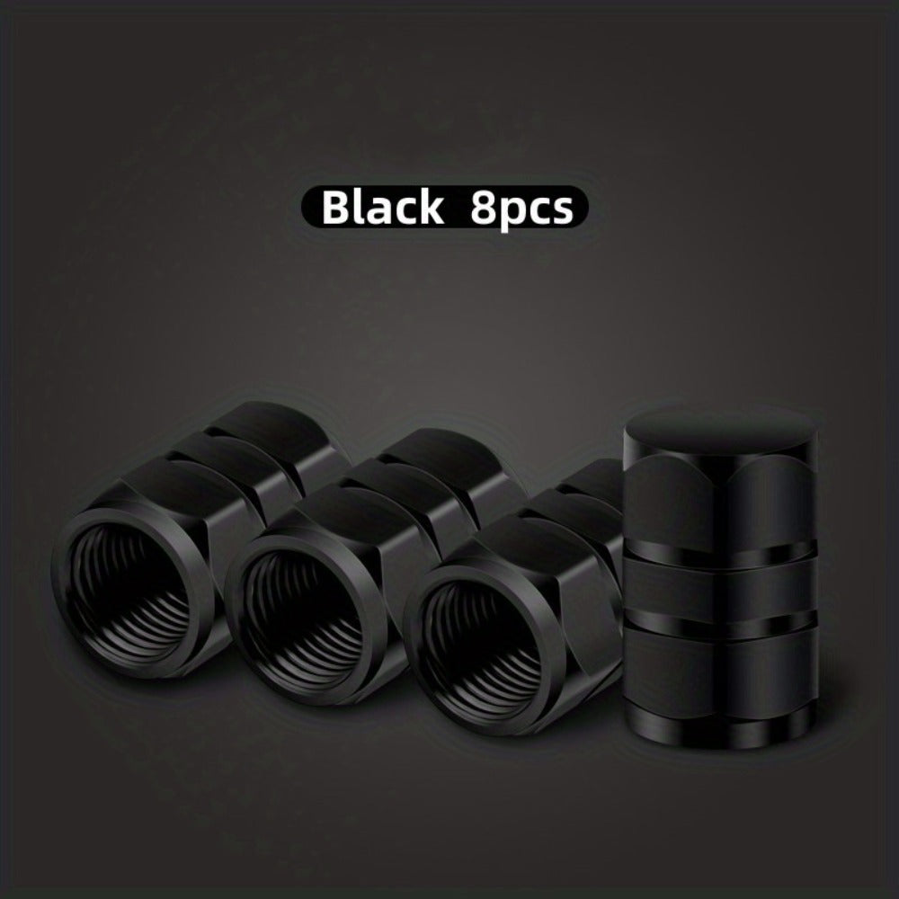 8pcs Aluminum Alloy Tire Valve Caps for Cars Motorcycles Trucks