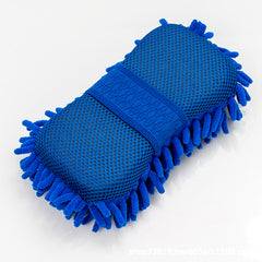 Chenille Microfiber Car Wash Mitt & Sponge Set - Green