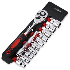 12 Piece Socket Wrench Set Ratchet Wheel Quick Maintenance Car Set