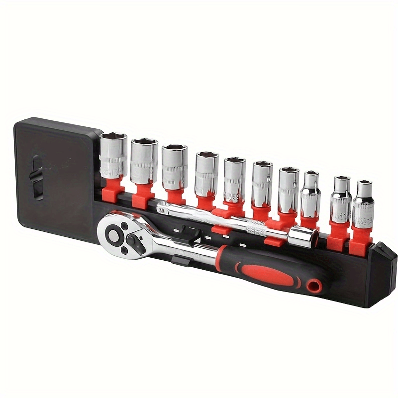 12 Piece Socket Wrench Set Ratchet Wheel Quick Maintenance Car Set